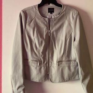 Gray moto jacket